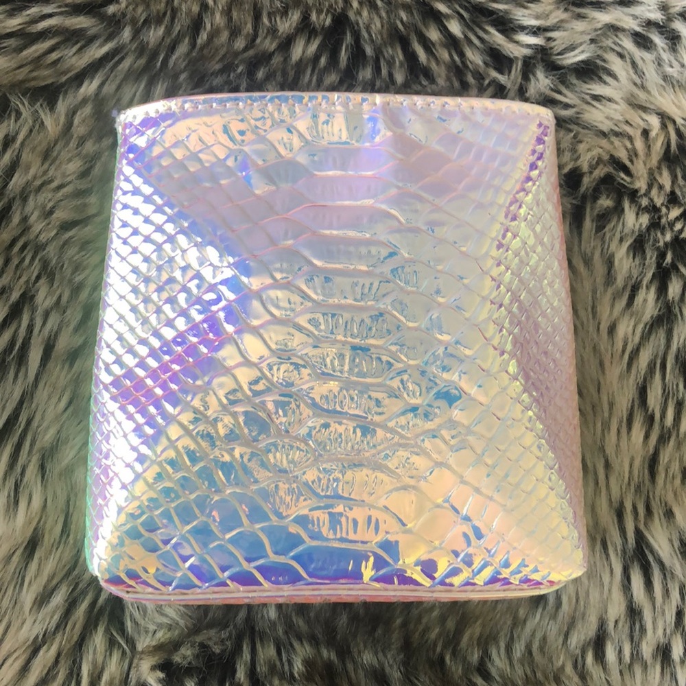 Holographic snake embossed case with samples/travel size skin care & makeup. - Picture 5 of 8